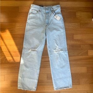 Levi’s straight legged jeans